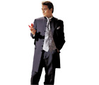 Very Long Black Mandarin Chinese Nehru Collar Tuxedo Frock Duster Coat Tuxxman