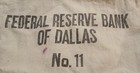 Vintage 1970s Canvas Bank Money Bag Federal Reserve Bank Of Dallas  Tx 24x 13 