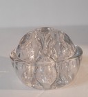 Vintage Flower Frog Clear 6-hole Glass Flower Frog 2 3 4    Diam 
