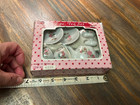 Vintage Miniature tiny Tea Set Floral Print Fine Porcelain 7 Piece Set
