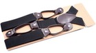 Button Holes Link Men s Suspenders-black With 6 Button Holes 2 Length Adjusters