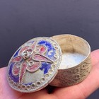Very Old Rare Ancient Viking Amulet Silver Enamel Artefact Authentic Stunning