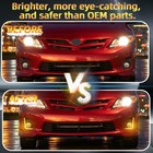 Drl Led Turn Signal Lamps Fog Lights Bezels For Toyota Corolla 2011 2012 2013