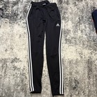 Adidas Mens Climacool Soccer Training Pants Black White Tapered Track Joggers S