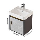 Wall Mounted Bathroom Vanity Cabinet Ceramic Sink Combo Drain With Drawers New