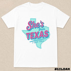 She   s From Texas I Can Tell Shirt  Retro Texas Map Graphic  Western Boho Tee