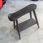 Mid-century Wooden Shoe Shine Stand Stool  1950s