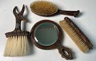 Fabulous 4pc Men s Vintage Vanity Dresser Set Antler Style   Sterling Cartouche