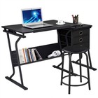 Drafting Desk For Artists Art Drawing Table W stool For Working Studying  Black