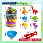 Counting Dinosaurs Toys Matching Games With Sorting Bowls For Kids Toddler Learn