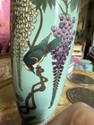 Stunning Japanese Cloisonne Wisteria Vase   Perfect Condition 