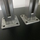 2 X 25 6    Glass Railing End Posts Balustrades For Balcony Deck Stairs Stainless