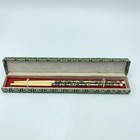 2 Vintage Chinese Floral Enamel Cloisonne Chopsticks Original Box