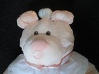 Vintage Fisher Price Puffalump Bear Cub Nylon Plush  8006 Peach Romper 1986