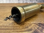 Vintage Solid Brass Corkscrew Wine Opener Mid Century Inscribed