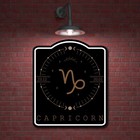 Capricorn Zodiac Sign Astrology Horoscope Black Aluminum Composite Sign