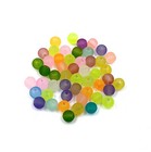 50 Czech Frosted Sea Glass Round Beads Matte - Multicolor Mixed Color 6mm