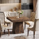 Square Dining Table For 4  31 5-inch Small Kitchen Table Farmhouse Dinner Table