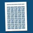 Usps Sheet Of 20 Boston 2026 World Stamp Show First Class Letter Stamps 78  