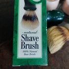 Uhd Deluxe Shaving Kit 2 5 Oz Soap   Boar Hair Brush Set 25mm Green white