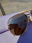 Vintage B l Ray Ban L1695 Bausch   Lomb 58 14 Outdoorsman Gold Sunglasses Read