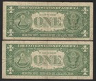 2 Notes 1957  1        Star        Silver Certificate - Fr  1619  Us Currency