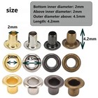 Gbsclover 2mm Grommet Kit 800pcs  Mini Metal Leather Eyelets  Easy Brown