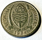 1984 Botswana 10 Thebe Coin African Gemsbuck Oryx Gazelle Deer Animal Wildlife