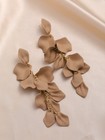 Coffee Long Rose Petal Dangle Earrings One Size For Valentine Mother s Day