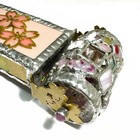 Mikks  sakura  Glass Wand Kaleidoscope Pink red Stained Glass Handmade Art