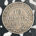 1917-c Newfoundland 10 Cents Lot f5289 Silver 