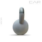 Cap  35lb Neoprene Coated Kettlebell  Gray