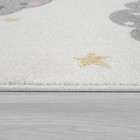 Nursery Rug For Kids  Elephant   Bear In Balloon In Cream