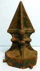 Antique Heavy 9 5    Cast Iron Fence Post Gate Finial Cap Topper  5  Diameter 