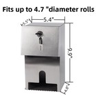 Commercial Double Rolls Toilet Paper Dispenser Holder heavy Duty Stainless