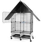 50  Roof Top Large Flight Parrot Bird Cage Wrought Iron For Parakeet Cockatiel 