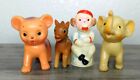 Vintage Rubber Toy Lot Japan   Mid Century Toys   4 Rubber Toys                 