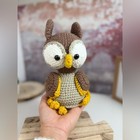 Handcrafted Owl Crochet Stuffed Amigurumi Toy Decor