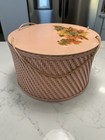 1940 Princess Sewing Caddy Vintage Wicker Basket W lid Algonquin Illinois Floral