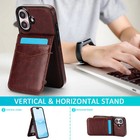 For Iphone 16 Pro Max 15 14 13 12 11 Leather Card Holder Wallet Case Phone Cover