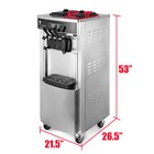 Commercial Stainless Soft Serve Ice Cream   Frozen Yogurt Maker Machine 3 Flavor