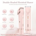 2-in-1 Dual Head Electric Lady Waterproof Shaver Razor For Women Private Area Us