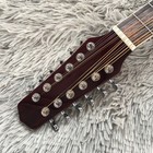 Tkm 12-string Cutaway Acoustic Electric Guitar Red Solid Spruce Top With Pickups