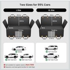 Reevaa Dog Truck Seat Cover Large Backseat  Hard Bottom Hammock  Black Orange