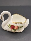 Royal Albert-old Country Roses Bone China Swan Trinket Dish  2 5 H     3 W   Euc