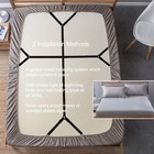Adjustable Bed Sheet Straps 2 Way Crisscross Holder Gripper Elastic Black 2 Set
