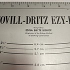 Vintage Scovill Dritz Easy Ezy-hem Metal Gauge Measuring Tool Metal Ruler - Vguc