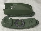 Vintage 1970s Western Electric Ad1p Trimline Green Rotary Dial Wall Mount Phone