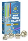 Ner Mitzvah Hanukkah Mini Candle Holders - Disposable Liner Inserts For Candl   