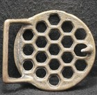 Xd29110 Very Cool Vintage 1970s   honeycomb   Artwork Unisex Fashion Belt Buckle